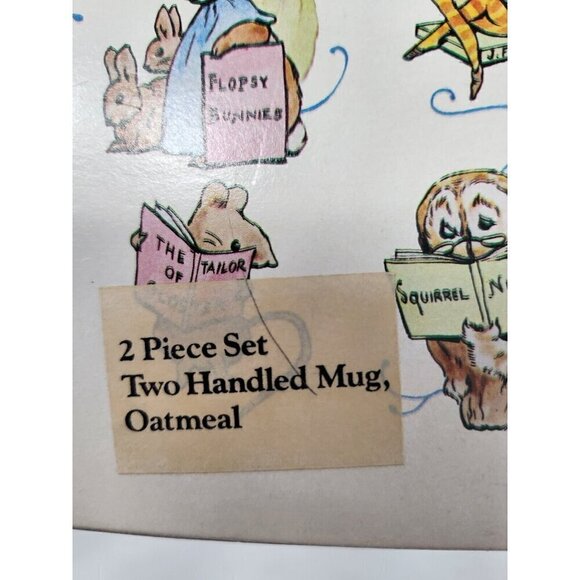 Vintage Wedgwood Peter Rabbit Kids 2 Piece Set Handled Mug And Oatmeal Bowl NEW - Picture 5 of 10